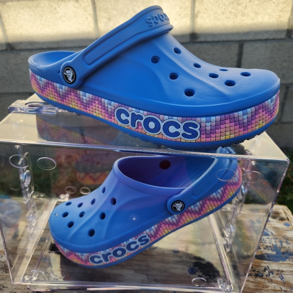 NEW Crocs BAYABAND CHEVRON BAND CLOG Size M 9 - W 11 - Picture 5 of 6